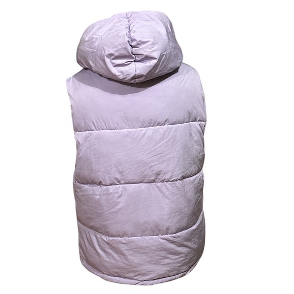 Free People Pippa Packable‎ Puffer Vest w Hood Lavender Sz Medium EUC - Picture 2 of 5